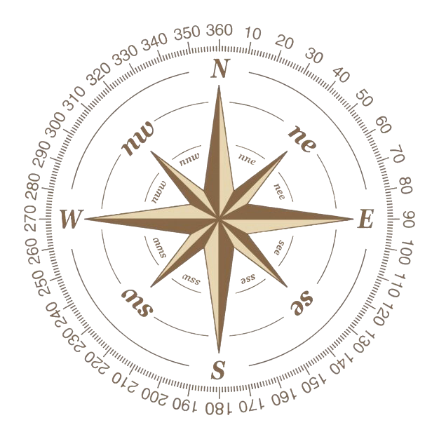 Compass rotating slowly